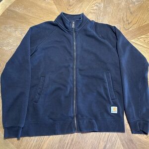 Carhartt Men's Black Full Zip Mock Neck Sweatshirt Size L Workwear